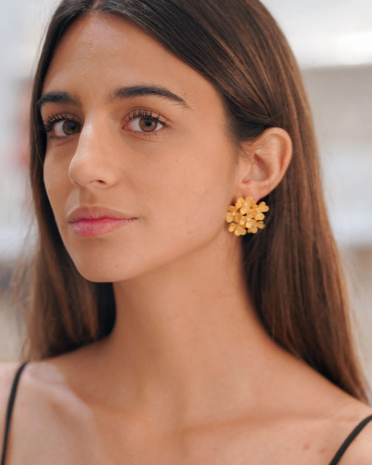 Aros Dorados Ankit Madre Perla