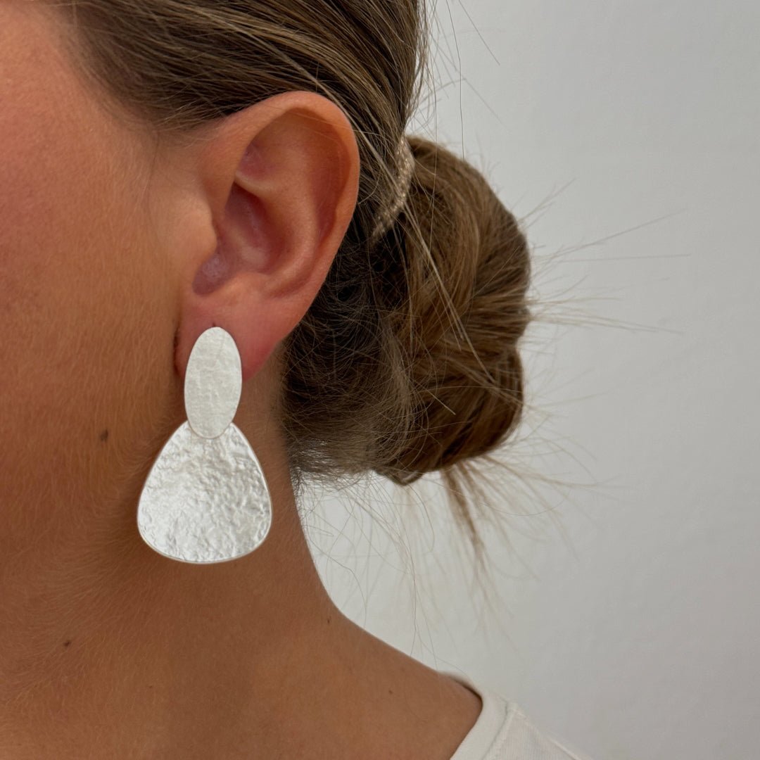 Aros Aire Formas Mixtas en Plata Mate