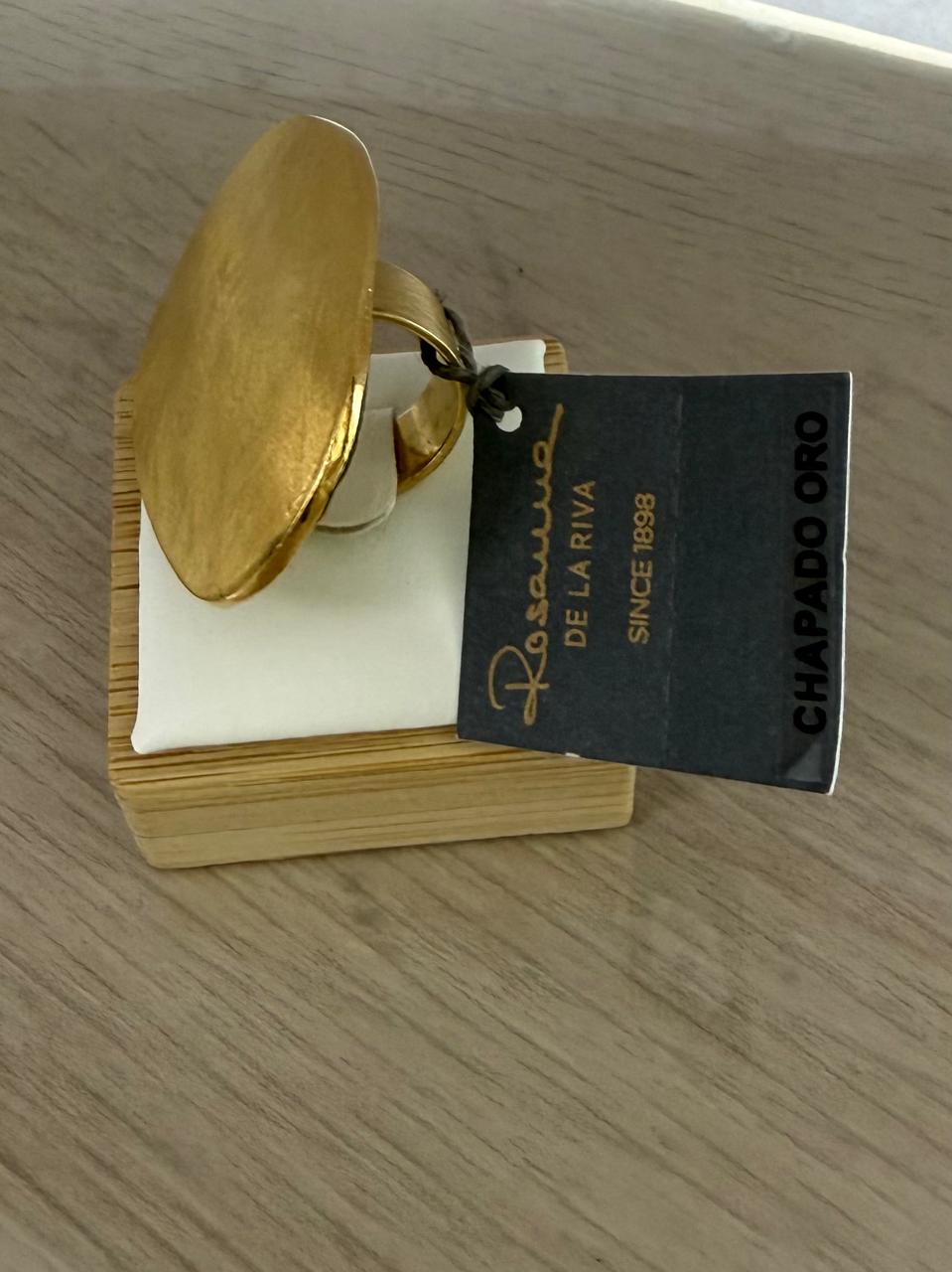 Anillo Dita Irregular Chapado Oro